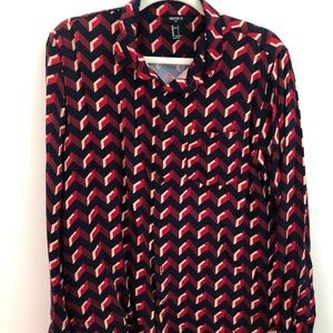 Gucci-esque Patterned Button-Up Shirt